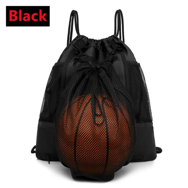 Mochila Portátil Multifuncional para Esportes com Compartimento em Malha – Ideal para Basquete, Futebol e Voleibol