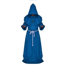Manto do mago medieval Cosplay Fantasia, Renascença, Sacerdote Monges, Bruxa, Vampiro, Vestes Cristãs, Death Friar, Capa de Feitiçaria - Image 4