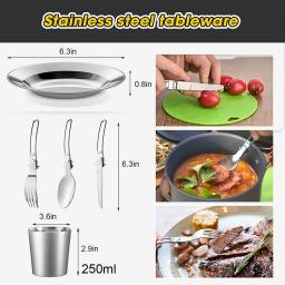 Conjunto de cozinha para acampamento, panelas para viagem, conjunto de piquenique ao ar livre, bule para 2-3 peaple, panelas antiaderentes, conjuntos variados - Image 5