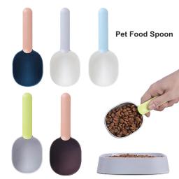 Colher de alimentação para animais de estimação multi-função moda gato cão comida pá colher com saco selado clipe design criativo copo de medição alimentador para animais de estimação - Image 5
