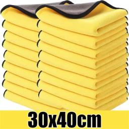 Panos de microfibra para carro, lados duplos, super absorventes, lavagem, secagem, toalhas de limpeza, detalhamento automático, ferramenta de limpeza - Image 5