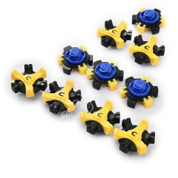 Sapato de golfe espigões substituições, altura do dente 5mm, sapato de golfe grampos, fácil instalação, azul preto e amarelo, 14pcs por pacote - Image 4