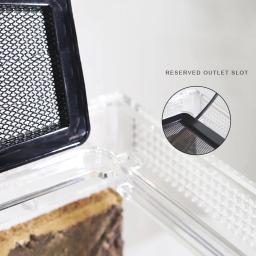 Acrílico Anfíbios caixa de alimentação para répteis, salto transparente recinto, reprodução animal, ventilação buracos - Image 5