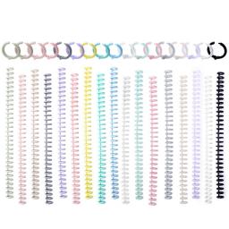 Anel de encadernação de plástico com anéis espirais de mola Anéis de folhas soltas, Binder Strip, DIY para papel A4, papelaria para notebook, 30 furos, 12mm, 22mm - Image 6