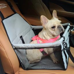 Cão portador de assento do carro capa para animais de estimação transporte do cão transportadora carro dobrável rede pet portadores saco para cães pequenos autogamic para cães - Image 1