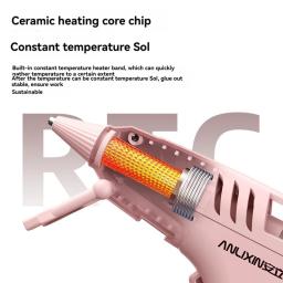 Pistola de cola quente 20w, mini pistolas industriais domésticas, faça você mesmo, ferramenta elétrica de reparo de temperatura de calor com bastões de cola de 7mm - Image 4