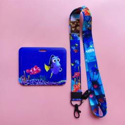 Disney Procurando Nemo-Porta-Cartão Cartoon para Mulheres, Cordões, Estojo Cartão de Crédito, Alça de Pescoço, Porta-Crachá Dory ID, Clipe Retrátil Marlin - Image 6