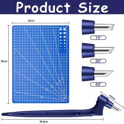 1pc ferramentas de corte artesanal 3 pçs 360 graus de rotação de aço carbono lâmina de substituição esteira de corte diy papel artesanato scrapbooking fornecimento - Image 2