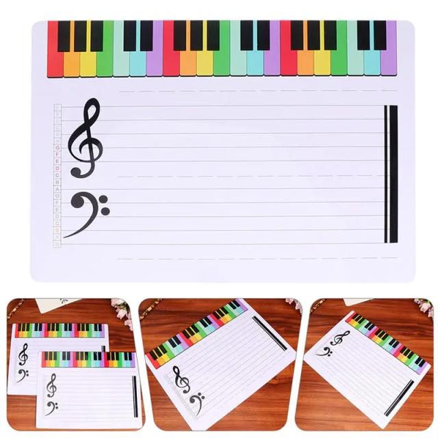 Quadro Portátil com Teclado Apagável para Ensino de Música e Notação Musical em Mesa de Trabalho