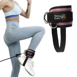 1PC Acolchoado Tornozelo Cintas de Tornozelo para Máquinas de Cabo Duplo D-Ring Fitness Tornozelo Punhos para Exercícios de Ginásio Rebate Leg Extensions - Image 1