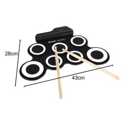 Bateria eletrônica portátil, instrumento de percussão, Hand Roll Drum, apto para Club Practicing, Household, Birthday Players - Image 6