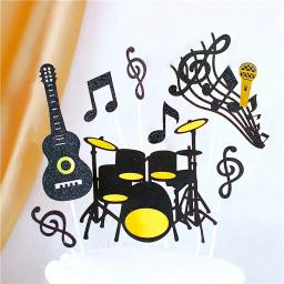 Mini Violino e Piano Decoração, Bolo de festa tema musical, Saxofone de tambor, Ornamento violino, Música clássica Decorações do partido - Image 4