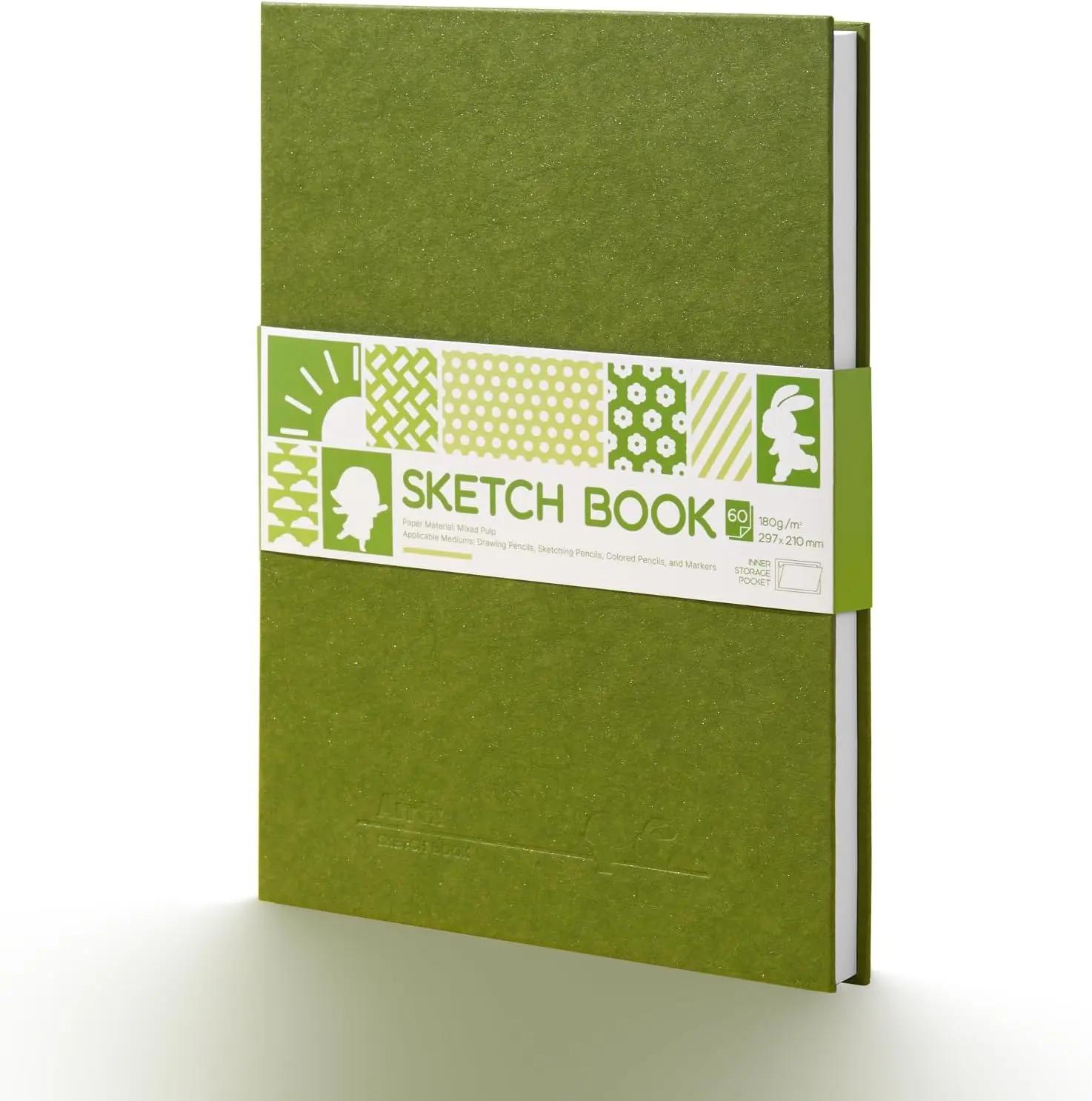 Caderno de desenho Arrtx, A4 (29,7 * 21,0 cm) 60 folhas/120 páginas 180g, caderno de desenho de capa dura para artistas, papel de desenho durável sem ácido - Image 1
