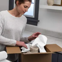 Papel reciclável branco do rolo de papel de kraft de hysen perfeito para envolver o corredor de tabela do pacote do dunnage da coberta do assoalho da embalagem do ofício - Image 5