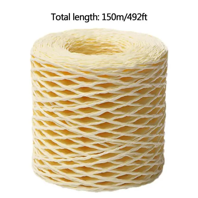Fio de Rafia Natural para Artesanato: Malha de Arame, Textura Matte e Fitas de Papel para Decoração de Chapéus DIY