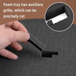 4 pacote 40x30x5cm escolher inserção de espuma pluga pré cubo folha de espuma forma diy para casos de placa gaveta de armazenamento caixa de ferramentas inserções de espuma - Image 4