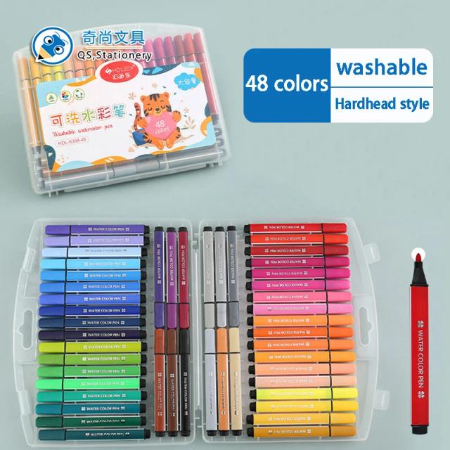 Conjunto Diversificado de Pintura e Desenho para Crianças CHEN LIN com Canetas Aquarela Não Tóxicas e Lápis de Cera Laváveis em 18, 24, 36 e 48 Cores