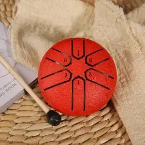 Mini Handpan Rain Drum de 6 Notas para Yoga e Meditação - Instrumento Portátil para Atividades ao Ar Livre e Presentes Originais