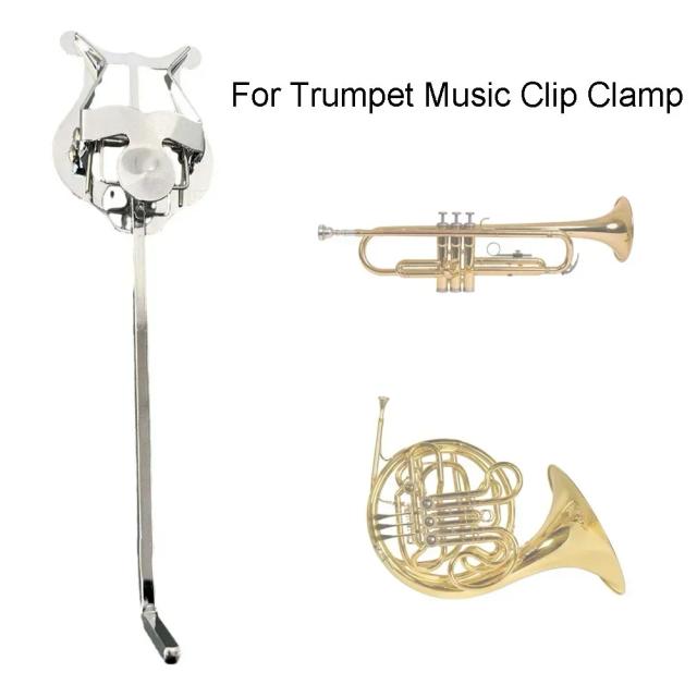 Suporte de Música Portátil com Alça de Borracha para Trompete, Lira e Clarinete - 1 Unidade