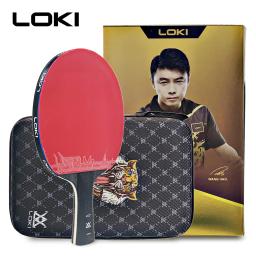 Raquete De Tênis De Mesa Loki-E-Series, Lâmina De Carbono Profissional, Raquete De Ping Pong, Alta Borracha Elástica - Image 1