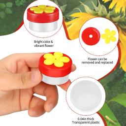 Alimentadores de anel de beija-flor de flores, alimentadores de pássaros ao ar livre, jardim, quintal, alimentadores de pássaros para animais de estimação, suprimentos para beber água - Image 2