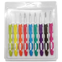 Conjunto de gancho de crochê ergonômico, agulha de tricô, acessórios de costura, 9 peças, conjunto - Image 6