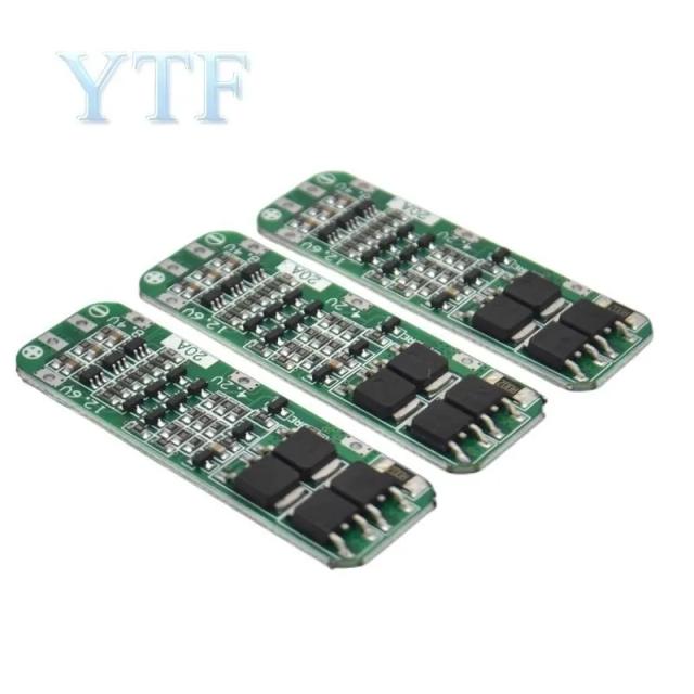 Placa de proteção de bateria de lítio 18650 3 série 11.1V 12V 12.6V 20A para broca de corrente de partida