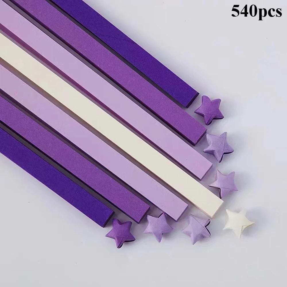 Colorido Star Strip Origami Set, Dobre a mão, DIY Gift Paper, Decoração do lar, 540pcs - Image 1
