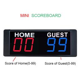 Mini placar portátil de basquete com display led, controle remoto, brilho ajustável, digital, jogo de bola, temporizador - Image 3