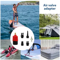 Adaptador de bomba de ar SUP 4 bicos padrão Conversor de bomba de ar Estrutura sólida para cama de barco inflável Stand Up Paddle Board - Image 2