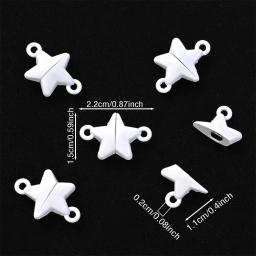 Fechos Magnéticos para Fazer Jóias, Fechos Multicoloridos para Pulseira e Colar Casal, Em Forma De Estrela, 15x22mm, 5 Pares - Image 4