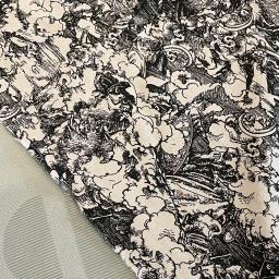 Tecido popeline para pano de costura, 100% algodão, pintura retro, Patchwork Designer artesanal, vestidos e saia DIY, crianças e bebê, 145 cm x 50cm - Image 3