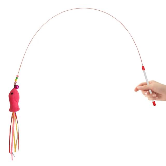 Brinquedo interativo para gatos: varinha com penas e sinos para diversão garantida
