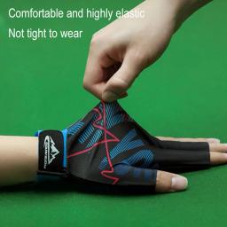 Luvas De Treinamento De Bilhar Com Adesivos De Elasticidade, Luva De Bilhar, Snooker De Três Dedos, Antiderrapante, Mão Esquerda, 1Pc - Image 4