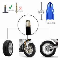 Alumínio foguete pneu válvula tampas para carro, motocicleta, moto liga de pneus capas, EUA Válvula hastes, carro-Styling peças, 4pcs por conjunto - Image 2