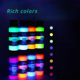 Conjunto de tinta acrílica luminescente de alto brilho, grafite desenhado à mão, roupas DIY, sapatos, paredes têxteis, pigmento noctilucent, 59ml - Image 4