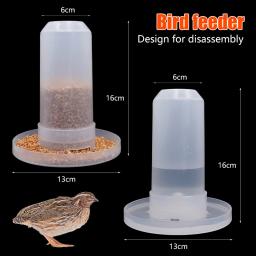 Automatic Bird Quail Drinking Cup Fountain, alimentador de plástico, Water Food Tray Box, Bird Tank Drinker, Pigeon Cage Acessórios, 1Pc - Image 2