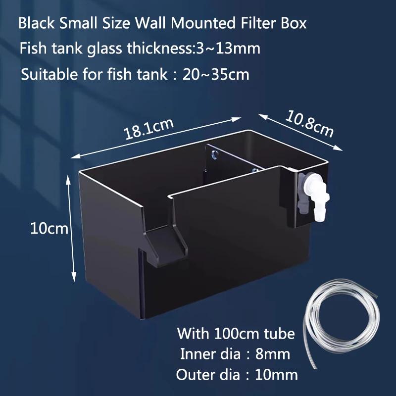 Caixa de filtro externo para tanque de peixes, preto, filtro acrílico, separação seca e molhada, pequeno, silencioso, suspensão externa, desbordamento de gotejamento de aquário - Image 1