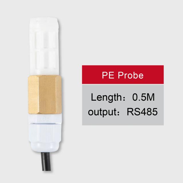 Sensor de Temperatura e Umidade RS485 Industrial à Prova d'Água Alta Precisão Sonda de Metal PE PVC Transmissor com Cabo de 0.5m