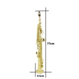 Slade-saxofone soprano dourado, ajuste Bb, latão, instrumento musical de sopro, saxofone acessórios - Image 3
