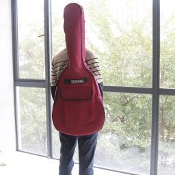 Impermeável Oxford Tecido Guitar Case, Gig Bag, alças duplas, algodão acolchoado, 600D macio, baixo elétrico Mochilas, 40 ", 41" - Image 3
