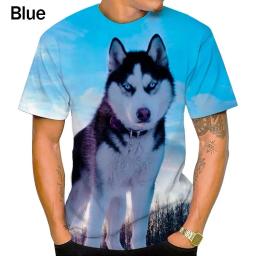 Camiseta estampada 3D para cachorro fofo e divertido, casual, gola-O, manga curta, diária, solta, plus size, top respirável, moda verão - Image 4