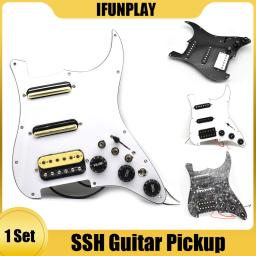 1 pçs ssh pickguard captador de guitarra elétrica fiação carregado prewired pickguard ssh guitarra pickguard scratchplate captador conjunto - Image 1