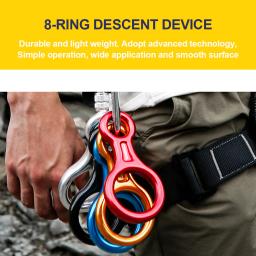 Equipamento profissional do descender da escalada, Ferramenta simples Belay, Laranja protegendo o esporte ao ar livre - Image 5