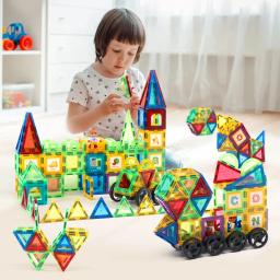 Magplayer Blocos de construção de telhas magnéticas para crianças, Conjunto de construção magnética, Jogos Educativos Montessori, Brinquedos para crianças - Image 2