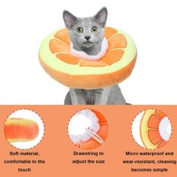 Colar de recuperação ajustável suave para pet, Coleira Cone para gato e cachorro, Coleiras Cirúrgicas para Pet Pequeno - Image 4