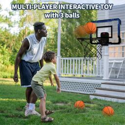 Conjunto de rack de basquete dobrável na parede para crianças, brinquedos esportivos, ao ar livre, interior, jogos para pais e filhos, novo - Image 4