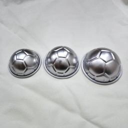 3 tamanho 3d bola de futebol alumínio bolo molde pan decoração 8 "meio fondant açúcar moldes ferramentas diy - Image 5