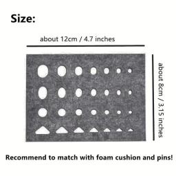 DIY sentiu modelo agulha feltragem Applique molde, cor cinza, Kit geometria, 8pcs - Image 5