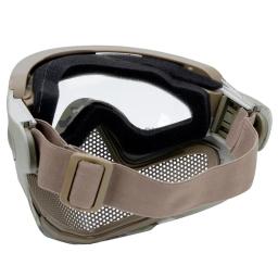 3 lentes máscara de tiro respirável tático paintball máscara facial completa wargame combate airsoft cs malha aço proteção máscara facial - Image 5